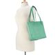 Personalized Robin's Egg Ella Leather Travel Tote Bag Image 3 of 3
